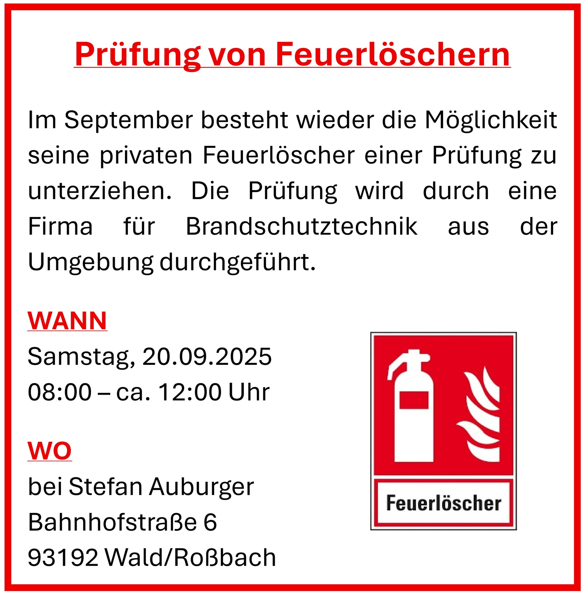 Feuerlöscherprüfung